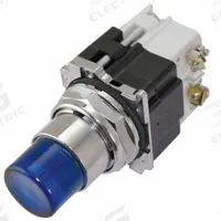 EATON Illuminated Push Button: Illuminated, Extended Profile, Metallic, 30 mm, 1NO (MPN 10250T397LLD24-53). Key specifications — Brand: EATON; Action: Momentary; Series: 10250T; Push Button Material Type: Metallic.