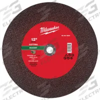 MILWAUKEE Cut-Off Wheel: Type 1, 12" x 1/8", 20 mm Arbor, Silicon Carbide, 30 Grit (MPN 49-94-1930). Key specifications — Brand: MILWAUKEE.