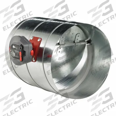 HONEYWELL HOME Round Bypass Zoning Damper,Steel,8" dia: 8 in Duct, 11 1/2 in L, Steel Frame - Round Bypass Dampers