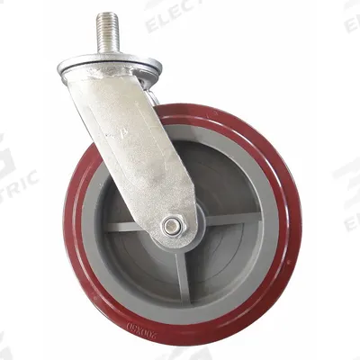 Dayton Swivel Caster: 11 1/4 in Overall Ht, 11 1/4 in H x 2 in W x 2 in D, 8 in Overall Lg - Hand Truck Wheels, Bearings, Brakes & Axles
