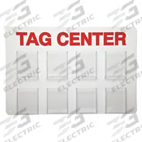 BRADY Tag Center: 8 Components Included, Tag Station, No Padlocks, Padlock Station (MPN TC8). Key specifications — Visibility Inside: Board Only; Station Type: Tag Station; Mounting Location: Wall; Portable: No; Material: Acrylic; Polystyrene; Cover Type: Open Front; Filled: No.