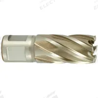 CLEVELAND Annular Cutter: 3/4 in Cutter Dia, 1 in Max Cutting Dp, Pilot Pin Included, Weldon Flat (MPN C34064). Key specifications — attr253884: Yes; attr253885: Bright (Uncoated); attr253886: High Speed Steel; attr253887: Weldon Flat; attr253888: Fractional Inch; attr277149: CLEVELAND.