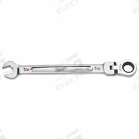 MILWAUKEE Combination Wrench: Chrome Vanadium Steel, Chrome, 7/16 in Head Size, 7/8 in Overall Lg (MPN 45-96-9813). Key specifications — attr309600: 7/16 in; attr309611: Chrome; attr309610: Chrome Vanadium Steel; attr309604: No; attr309612: No; attr309613: No; attr309615: Yes; attr324932: MILWAUKEE.