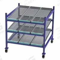 UNEX FLOW CELL Gravity Flow Rack: 48 in x 48 in x 54 in, Tilt, 3 Shelves, Steel (MPN FCM99SR48483). Key specifications — Brand: UNEX FLOW CELL; Decking Material: Steel.