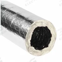 Insulated flex duct: 3 in Dia, 25 ft Lg, 6, 0.05% Vapor Trans, Fiberglass, Metallized Polyester (MPN 380). Key specifications — Manufacturer Part Number: 380; Brand: QUIETFLEX; Fire Rating: Less than 25 Seconds.