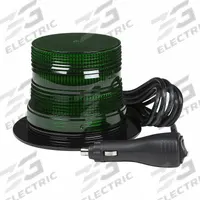 GROTE Flashing Beacon: Flashing Beacon, Green, 5 1/8 in Overall Wd, 3 13/16 in Overall Ht, LED (MPN 78104). Key specifications — Operating Voltage: 12V DC; Number of Flash Patterns: 28; Mount Type: Magnetic; Brand: GROTE; Shape: Round.