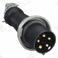 HUBBELL Pin and Sleeve Plug: Black, 347/600V AC, Three Phase, 100 A, 4 Pole, 5 Wire, IEC Grounding (MPN HBL5100P5W). Key specifications — Brand: HUBBELL.