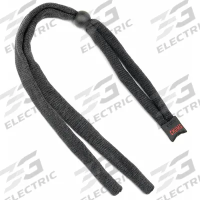 CHUMS Eyewear Retainer: Solid, 28 in Overall Lg, Black, Slip-On - Lanyards for Standard Safety Glasses