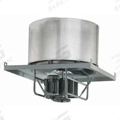 AMERICRAFT FAN Axial Upblast Roof Exhaust Fan: Belt Drive, 42 in Blade, 20,653 cfm, TEFC - Clean Air Belt-Drive Fans with Drive