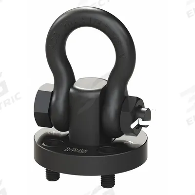 ADB HOIST RINGS Hoist Ring: Shackle Included, Black Oxide-Coated Steel, 1/4"-20, Max. 2,000 lb - Removable-Shackle Pivot & Rotate Hoist Rings
