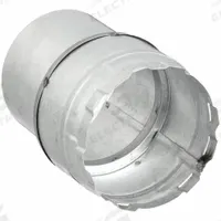 Appliance Adapter: 4 in Duct, 6 in Lg, Steel, 4 1/2 in Inlet Dia, 4 in Outlet Dia, Category I (MPN 4FCAC). Key specifications — Finish: Zinc Coated; Brand: AMERI-VENT; Product Type: Appliance Adapter; Material: Steel; Connection Type: Snap Lock; Vent Material: Zinc Coated Steel.