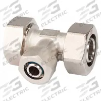 RAPIDAIR Compression Tee Fitting: 1 in OD 1 in OD 1/2 in OD Fitting Size, Reducer, Brass (MPN M8016). Key specifications — Brand: RAPIDAIR.