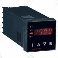 DWYER Temperature Controller: 1500, 1/16 DIN Size, RTD, 100 to 240V AC, 14°F to 131°F, Digital, SSR (MPN 15021). Key specifications — Brand: DWYER; Alarms: No Alarm; Control Mode: PI; Current: 3.5 A; Display Type: Digital; Input Voltage: 100 to 240V AC; Output: SSR; Product Type: Temperature Controller.
