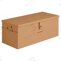 KNAACK Jobsite Box: 28 in W x 12 in D x 12 in H, 2.3 cu ft, Padlock, Tan. Key specifications — attr1116233: Tan; attr1116253: KNAACK; attr1222022: Padlock - Lock not included.
