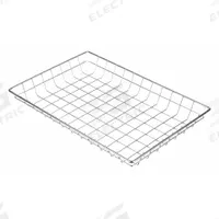 MARLIN STEEL WIRE PRODUCTS Storage Basket: Display Basket, Steel, Chrome-Plated, Silver (MPN 128-12)