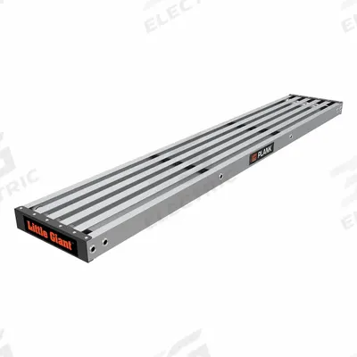 LITTLE GIANT Scaffolding Plank: Aluminum, Aluminum, 6 ft Overall Lg - Max - Ladder Planks