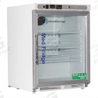 AMERICAN BIOTECH SUPPLY Lab Refrigerator: 4.6 cu ft, Undercounter, 2°C to 7°C, 25 1/2 in Overall Dp (MPN PH-ABT-HC-UCBI-0404G-ADA). Key specifications — Door Opening Style: Right; Color: White; Alarm Type: Temperature; Manufacturer Part Number: PH-ABT-HC-UCBI-0404G-ADA; Brand: AMERICAN BIOTECH SUPPLY; Product Type: Lab Refrigerator; Door Type: Swing Glass; Refrigerant Type: R-600a.