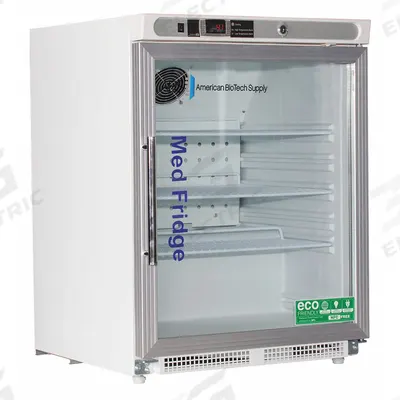 AMERICAN BIOTECH SUPPLY Lab Refrigerator: 4.6 cu ft, Undercounter, 2°C to 7°C - Pharmacy & Vaccine Refrigerators