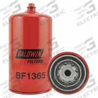 BALDWIN FILTERS Fuel Filter: Spin-On, 3 11/16 in Outside Dia, M16-1.50 Thread Size, Cellulose, Iveco (MPN BF1365). Key specifications — attr1137520: BF1365; attr1137521: FS19821; attr434022: BALDWIN FILTERS; attr427730: Cellulose; attr427731: G381-A Integral Gasket; attr1017112: Trucks; attr1017113: Iveco.