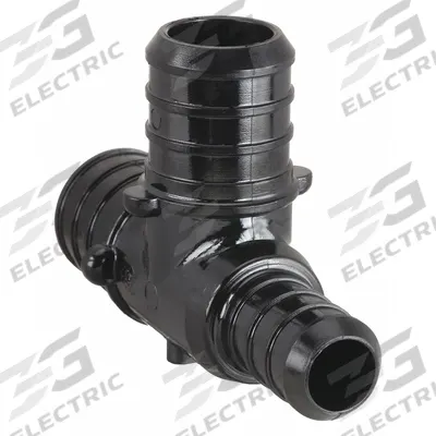 ZURN Barbed Tee: Polymer, Crimp, 3/4 in ID - Crimp-On Polymer Barbed Tube Fittings