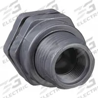 HAYWARD Bulkhead Tank Fitting: PVC Body, 3 in Female Socket Inside, 3 in Female NPT Threaded Outside (MPN BFAS1030CFS). Key specifications — Fitting Material: PVC; Brand: HAYWARD.