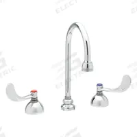 T&S BRASS Gooseneck Kitchen/Bathroom Faucet: Brass, Widespread, Deck, 3 Mounting Holes, Chrome, NPSM (MPN B-2866-04). Key specifications — Brand: T&S BRASS.