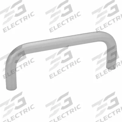 JW WINCO Pull Handle: Weld-On, Steel, Silver, 7.87 in Mounting Hole Center to Center - Load-Rated Weldable Standard "U" Pull Handles