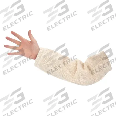 CONDOR Knit Sleeve: 350°F Temp - Max, White, 19 in Sleeve Lg, Universal - Knit Heat-Resistant Sleeves
