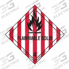 LABELMASTER DOT Container Label: Flammable Solid, 3 15/16 in x 3 15/16 in, 3 15/16 in Label Ht (MPN HML5). Key specifications — Brand: LABELMASTER; Message: Flammable Solid.