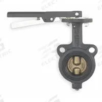 MILWAUKEE VALVE Butterfly Valve: 8 in Pipe Size, Concentric, 200 psi Max. Pressure (CWP), Wafer, FKM (MPN MW222V 8). Key specifications — Brand: MILWAUKEE VALVE; Handle Type: Lever; Disc Material: Ductile Iron.