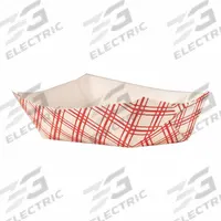 APPROVED VENDOR Disposable Food Tray: 1 Compartments, 1 1/4 in Ht, 5 3/8 in Wd, Red, 1,000 PK (MPN EFT50). Key specifications — Brand: APPROVED VENDOR; Microwave Safe: Yes; Pattern: Plaid; Shape: Rectangular; Tray Type: Food Tray.