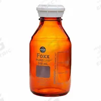APPROVED VENDOR Narrow Mouth Round Glass Bottles - Safety Coated: 500 mL, GL45, Amber, 4 Bottles (MPN 48V-7401-FLS). Key specifications — Brand: APPROVED VENDOR; Graduated: Yes; Body Color: Amber; Screw Closure Size: GL45.