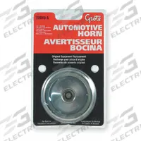 GROTE Electric Horn: 12V DC, High Tone, Electric, Black, Enamel, 135 dB Sound Level - Max, 1 Horns (MPN 72010-5). Key specifications — Type: High Tone; Brand: GROTE; Compatible Vehicle Type: Passenger Vehicles; Finish: Enamel; Includes: Mounting Bracket; Color: Black.