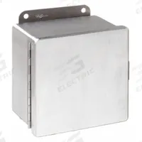 HOFFMAN Enclosure: Aluminum, 6 in x 6 in x 4 in, NEMA 12/13, Solid Cover, Hinged (MPN A606CHAL). Key specifications — Brand: HOFFMAN; Closure Method: Clamps; Knockouts: Not Included.