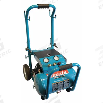 MAKITA Portable Air Compressor: Oil Lubricated, 5.2 gal, Hot Dog, 3 hp, 6.5 cfm @ 90 psi - Wheeled Portable Electric Air Compressors