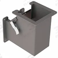 Wireway 90 Degree Elbow: 4 in Wd, 4 in Ht, 4 in, Hinged Cover with Quick-Release Latches, Steel (MPN F44LE9B). Key specifications — Cover Location: Inside; Brand: HOFFMAN; With Knockouts: No.