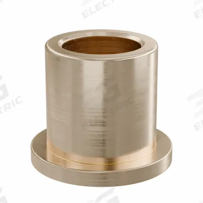 OILITE Flanged Sleeve Bearing: Bronze, SAE 841, 14 mm Bore, 20 mm OD, 22 mm Lg - Lubricated General Purpose Metallic Flanged Sleeve Bearings