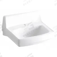 KOHLER Bathroom Sink: Greenwich™, White, Vitreous China, 20 3/4 in Overall Lg, 18 1/4 in Overall Wd (MPN K-2031-0). Key specifications — Series: Greenwich™; Includes: Wall Hanger; Color: White; Brand: KOHLER; Sink Type: Bathroom; Material: Vitreous China; Sink Material: Ceramic.