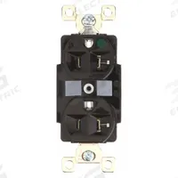 BRYANT Receptacle: Hospital Grade Fed. Spec., Duplex, 5-20R, Brown, 125V AC, 20 A, 2 Pole / 3 Wire (MPN BRY8300)