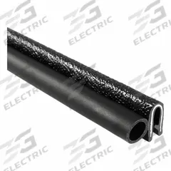 TRIM LOK INC Trim Seal: Rounded, 250 ft Overall Lg, PVC Outer, EPDM Bulb, 9/16 in Leg Lg (MPN 3100B3X1/8A-250). Key specifications — Standards: UL 50E; Bulb Material: EPDM; Brand: TRIM LOK INC; Color: Black; Outer Material: PVC; Profile Shape: Rounded.