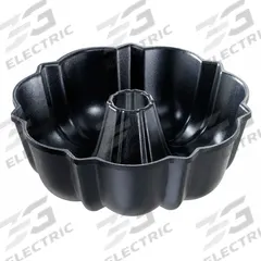 CHICAGO METALLIC Cake Pan: Fluted Bundt Cake Pan Pan, Aluminum, Non-Stick, 8 3/16 in Overall Dia (MPN 51224). Key specifications — Bead Closure: Closed Bead; Coating: Non-Stick; Pan Style: Fluted Bundt Cake Pan; Perforation: Solid; Brand: CHICAGO METALLIC; Color: Black; Material: Aluminum; NSF Certified: No.