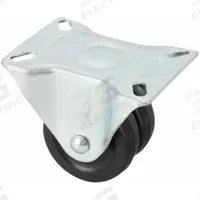 APPROVED VENDOR Plate Caster: Rigid, No Brake, Rubber, 2 1/2 in Wheel Dia, 7/8 in Wheel Wd, Plain (MPN 26Y509). Key specifications — attr1093313: Plain; attr1093347: Black; attr1093360: APPROVED VENDOR; attr1172362: Rigid.