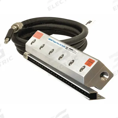 EXAIR Air Knife: 30 in Air Slot Wd, Aluminum, 0.002 in Air Slot Ht - Anti-Static Air Knives