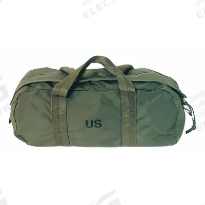 ABILITY ONE Tool Bag: 6 in W x 19 1/2 in D x 8 1/2 in H, Olive, Cotton Duck, 2 Pockets - Canvas Wide-Mouth Tool Bags