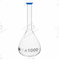 QORPAK Volumetric Flasks: 1,000 mL, Gray, Round, A, Includes Closure, 6 in Overall Ht (MPN 278389). Key specifications — Shape: Round; Body Color: Gray; Brand: QORPAK; USP Specification: Type I.