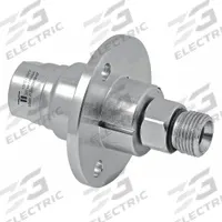 MOSMATIC Rotary Union: Straight, Nickel-Plated C38500 Brass, 1 Passages, 3/8 in Stationary Port, Air (MPN 58.153). Key specifications — Maximum Speed: 2000 RPM; Brand: MOSMATIC; Seal Material: Carbide.