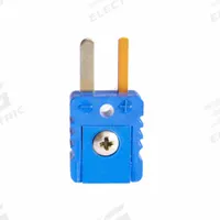 DAYTON Mini T-Type Plug: Jack, For Type T Thermocouple Type, Mini Plug, 2 Pins, Flat, Flat (MPN MP500-T-NOLOGO). Key specifications — attr1432255: Flat; attr1276097: Jack; attr1276100: Constantan; attr1276082: Mini Plug; attr1276092: DAYTON; attr1276087: Blue; attr1276088: Plastic; attr1276089: MP500-T-NOLOGO.