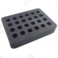 Vial Block: 1 in Overall Ht, 5 1/2 in Overall Lg, 4 in Overall Wd, (24) Positions for 15 x 45 Vials (MPN 109A YH-2416). Key specifications — Compatible with Product Type: Evaporator; Features: (24) Positions for 15 x 45 Vials; Brand: GLAS-COL.