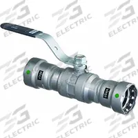 VIEGA MEGAPRESS Manual Two-Way Ball Valve: 1 1/4 in, Carbon Steel, Straight, Press x Press, Lever (MPN 28930). Key specifications — Brand: VIEGA MEGAPRESS; Handle: Locking Lever.