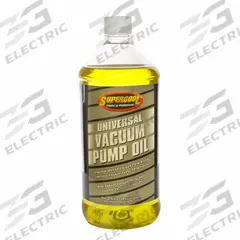 SUPERCOOL Vacuum Pump Oil: 1 qt, Bottle, 107 Viscosity Index, 199°C Flash Point (MPN 37476). Key specifications — attr71764: No; attr59266: Bottle; attr59279: 107.